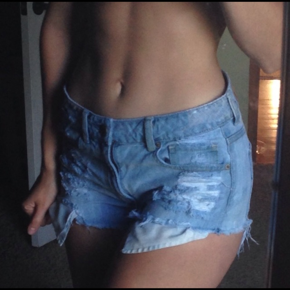 Hollister jean shorts